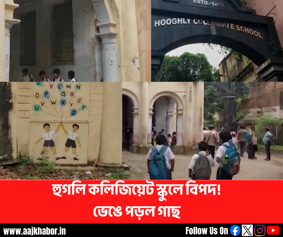 ১২০০ পড়ুয়ার স্কুলে নিরাপত্তা নিয়ে প্রশ্ন, ভেঙে পড়ল গাছ ও পুরনো ভবনের অংশ