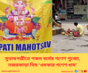 সুভাষপল্লীর গণেশ পুজো ও ওমকার গণেশ ধাম থিম